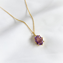 Load image into Gallery viewer, Amethyst Oval Necklace
