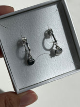 Load image into Gallery viewer, Cubic Zirconia Silver Hoop Earings
