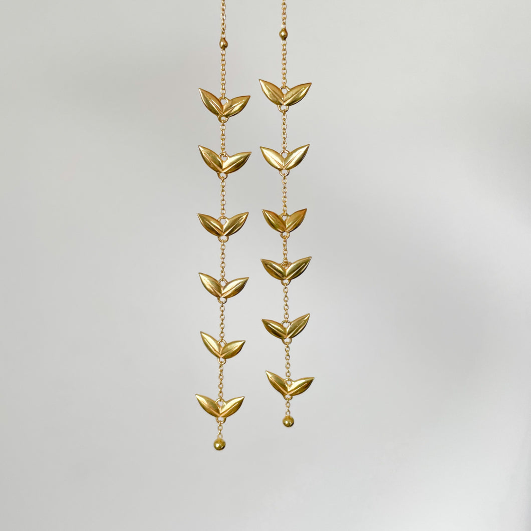 Evergreen Threader Gold Earrings